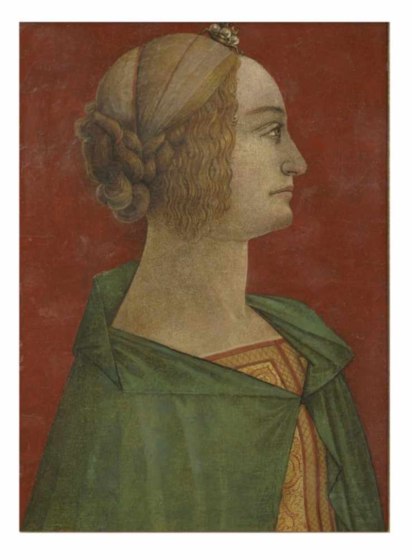 Unknown painter, Lady of the Court, Italy (?), Tempera on panel, probably 16th c., 34 x 25