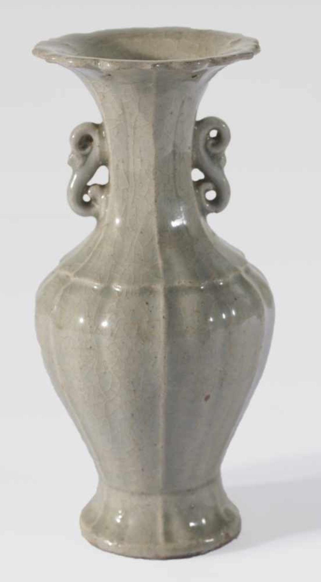 A Chinese Qingbai Porcelain Vase, China, probably Yuan-Dynasty, 18 cm high, Provenance: