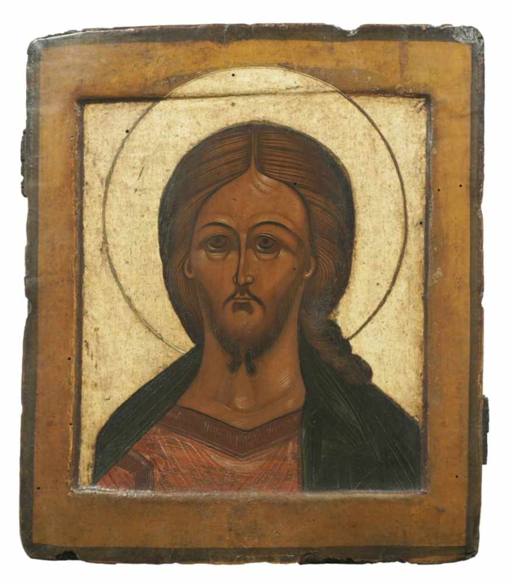 Icon with Christ ''The Fiery Eye'', Russia, around 1800, 31 x 26,5 cm, Provenance: 1977
