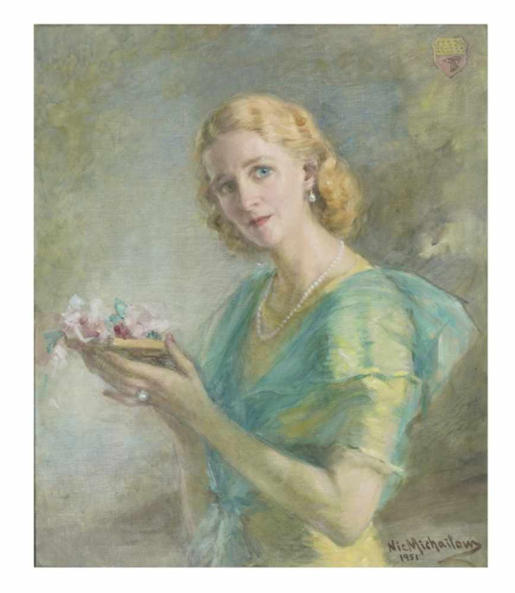 Nikola MICHAILOW (1876-1960), Portrait of Gertrud von Bockermann (1901-1983), Oil on