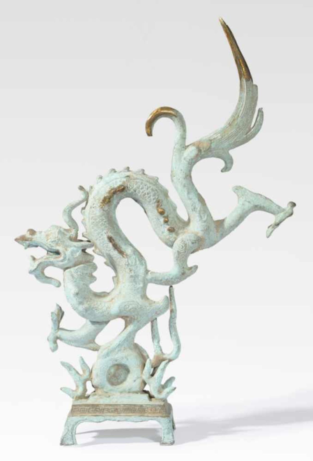 A Large Chinese Bronze Dragon, 20th c., 47 cm high, Provenance: Private collection Zurich
