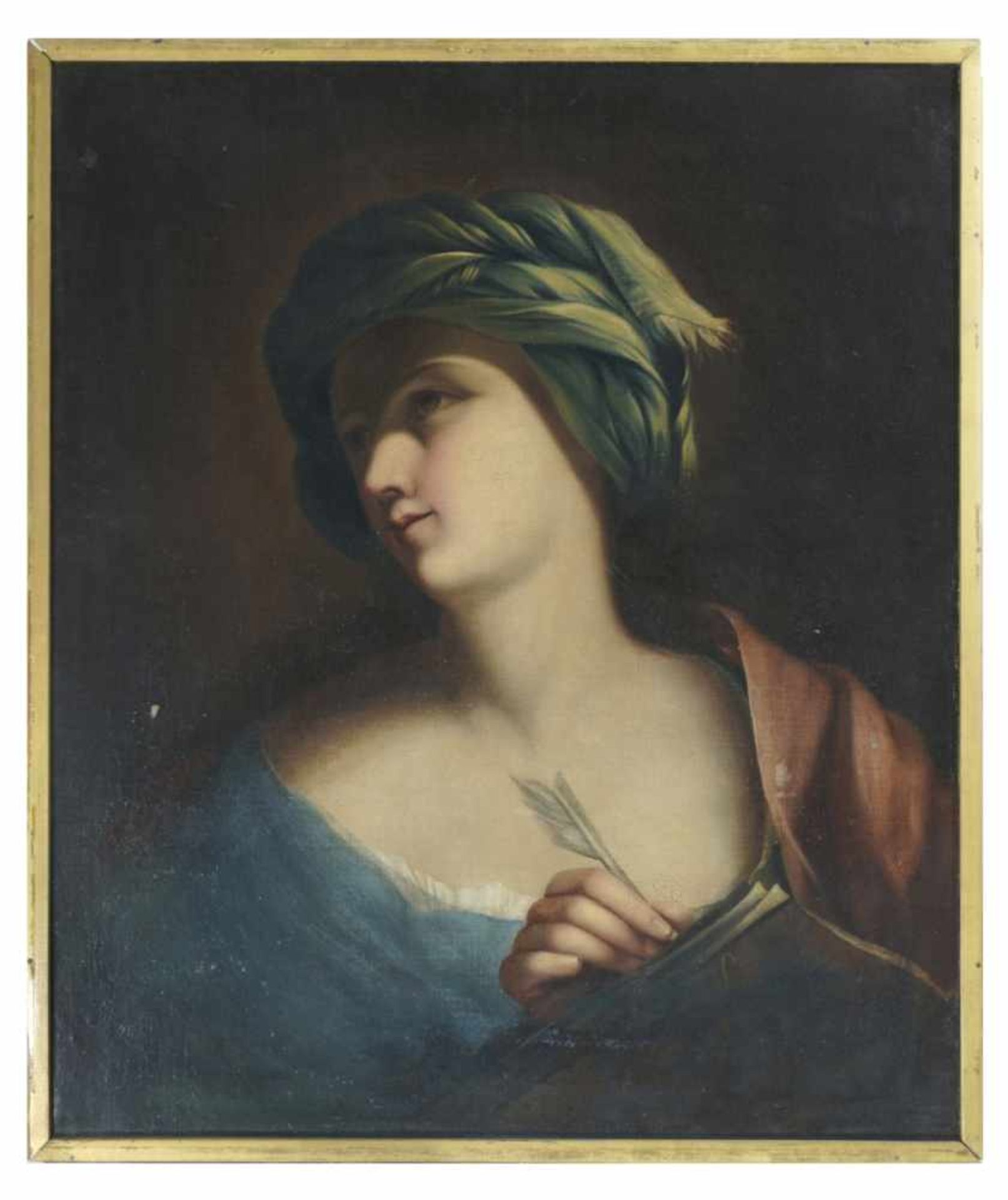 Unknown Painter, Sibyl, Oil on canvas, partly doubled, 17th or 18th c., 71 x 58,5 cm, - Bild 2 aus 2