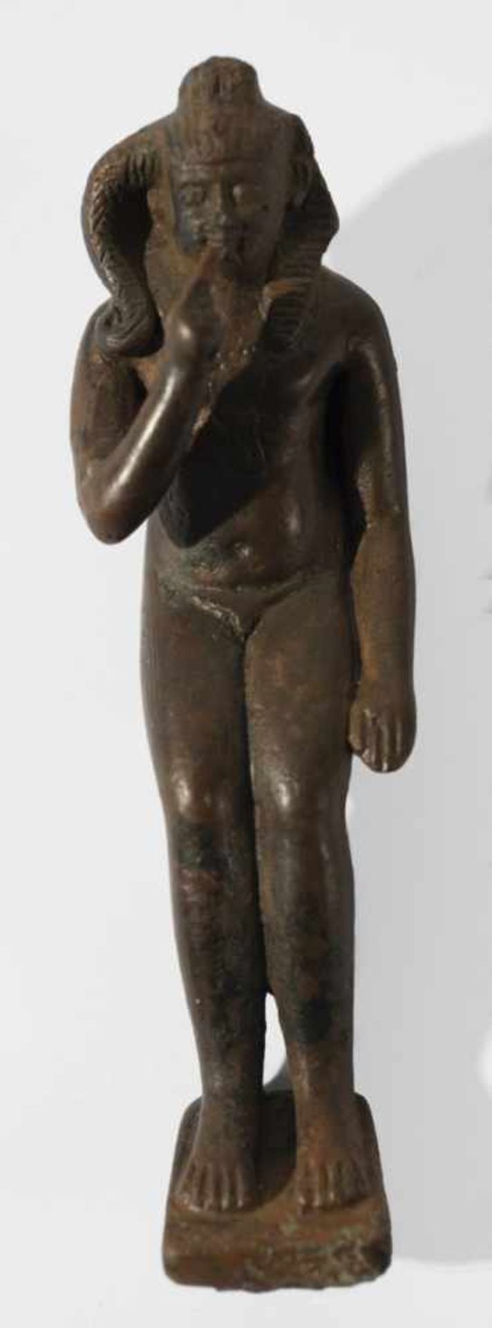 Seated Horus the Child, Egypt, 26th dynasty (664-525 B.C.), Bronze, 8 cm high, Provenance: