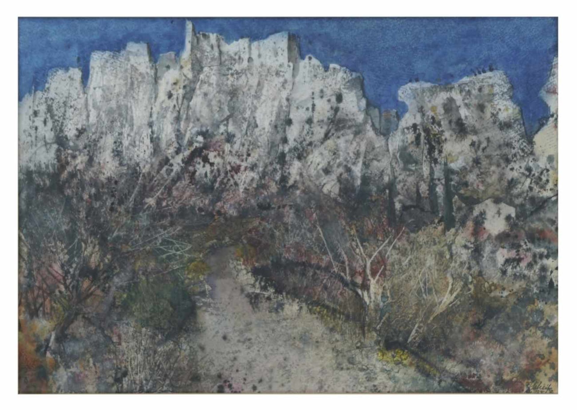 Emil Jürgen SCHEIBE (1914-2008), An expressive landscape, watercolor on paper, signed, 48<
