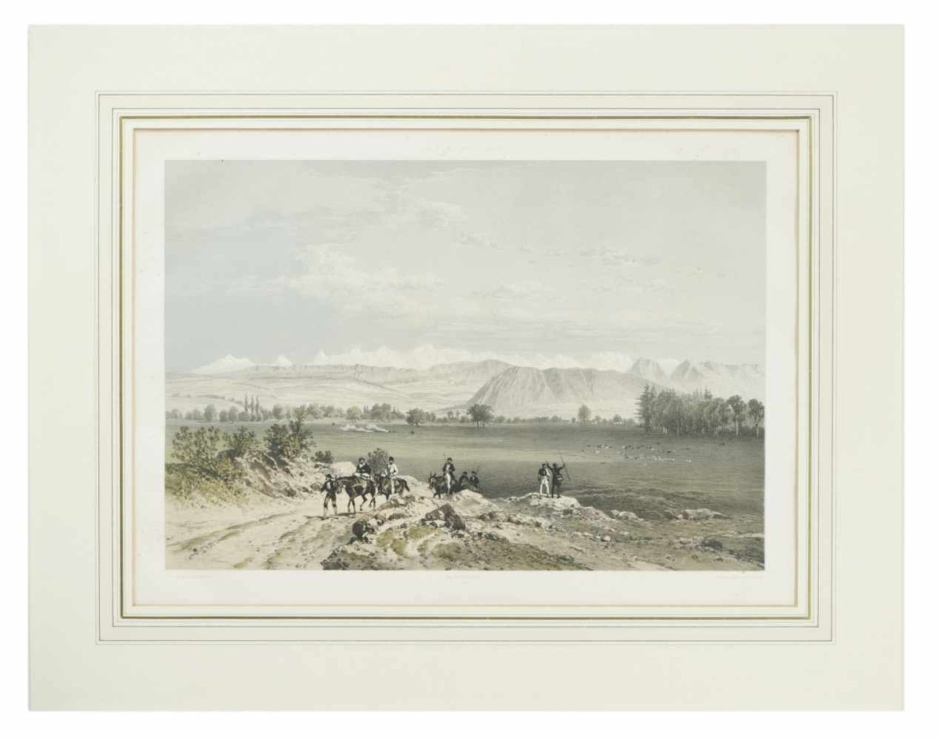 The Bernese Alps, Litho of Eugene Ciceri (1813-1890), 28 x 40 cm, passepartout: 46 x 60 cm - Bild 2 aus 2