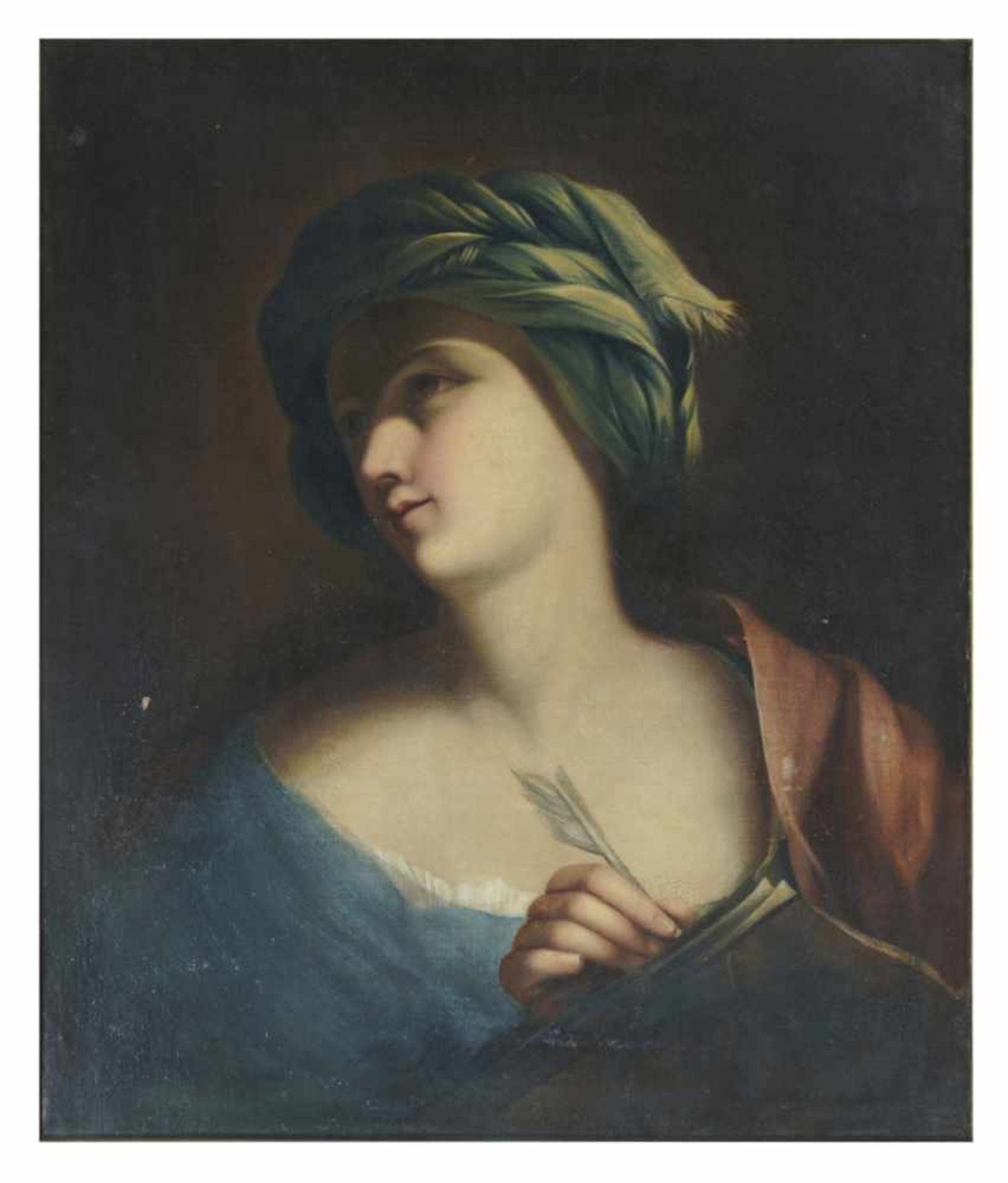 Unknown Painter, Sibyl, Oil on canvas, partly doubled, 17th or 18th c., 71 x 58,5 cm,