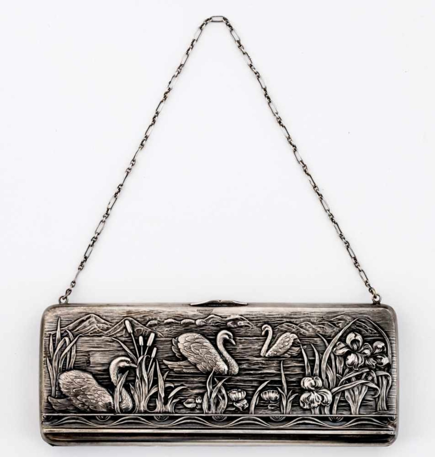 Abendtasche Russland, Silber (533g incl. Samt), Moskau 1908-1917 Meister: Alexej Zavarkin2 x 23 x