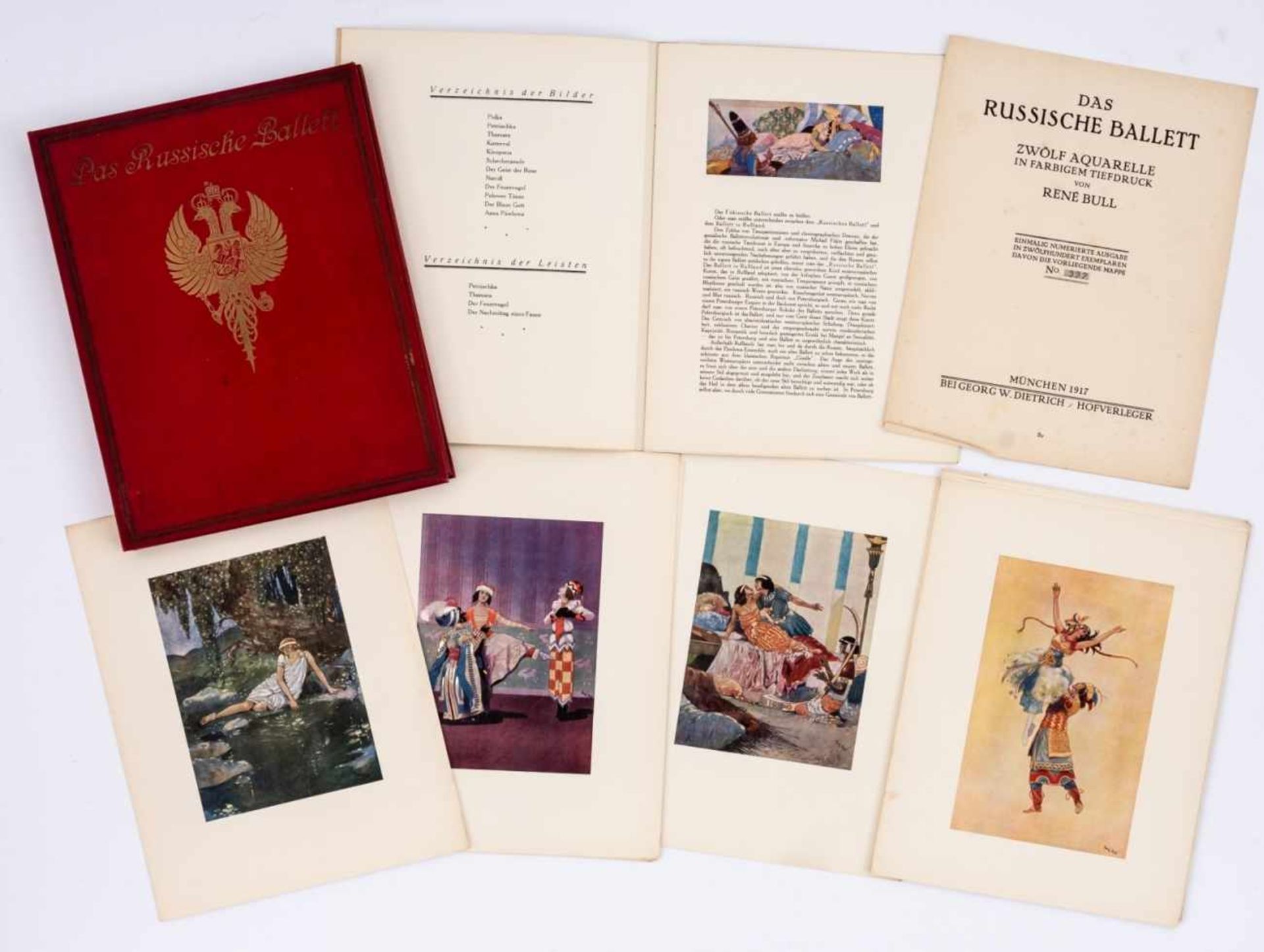 Das Russische Ballett Buch mit Illustrationen von René Bull, Limitierte und nummerierte Ausgabe