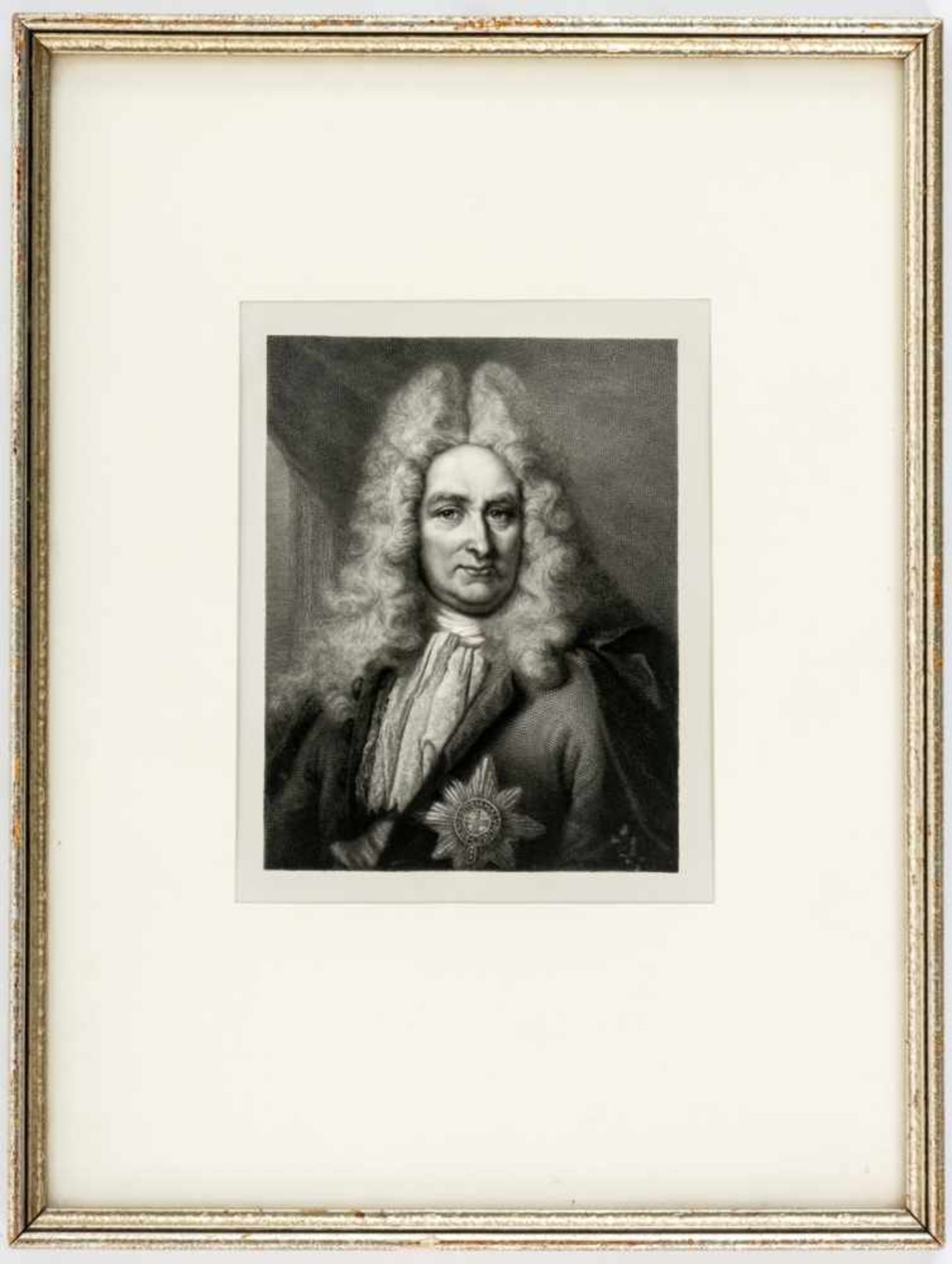 Portrait eines Adeligen mit russischem Orden Stahlstich, 19. Jh. 18 x 14 cmPortrait of a nobleman