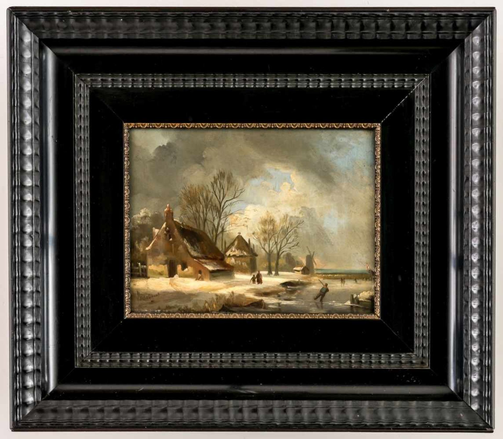 A Winter Landscape, Netherlands, oil on canvas, signed A. Schelfhout, probably AndreasSchelfhout ( - Image 2 of 2