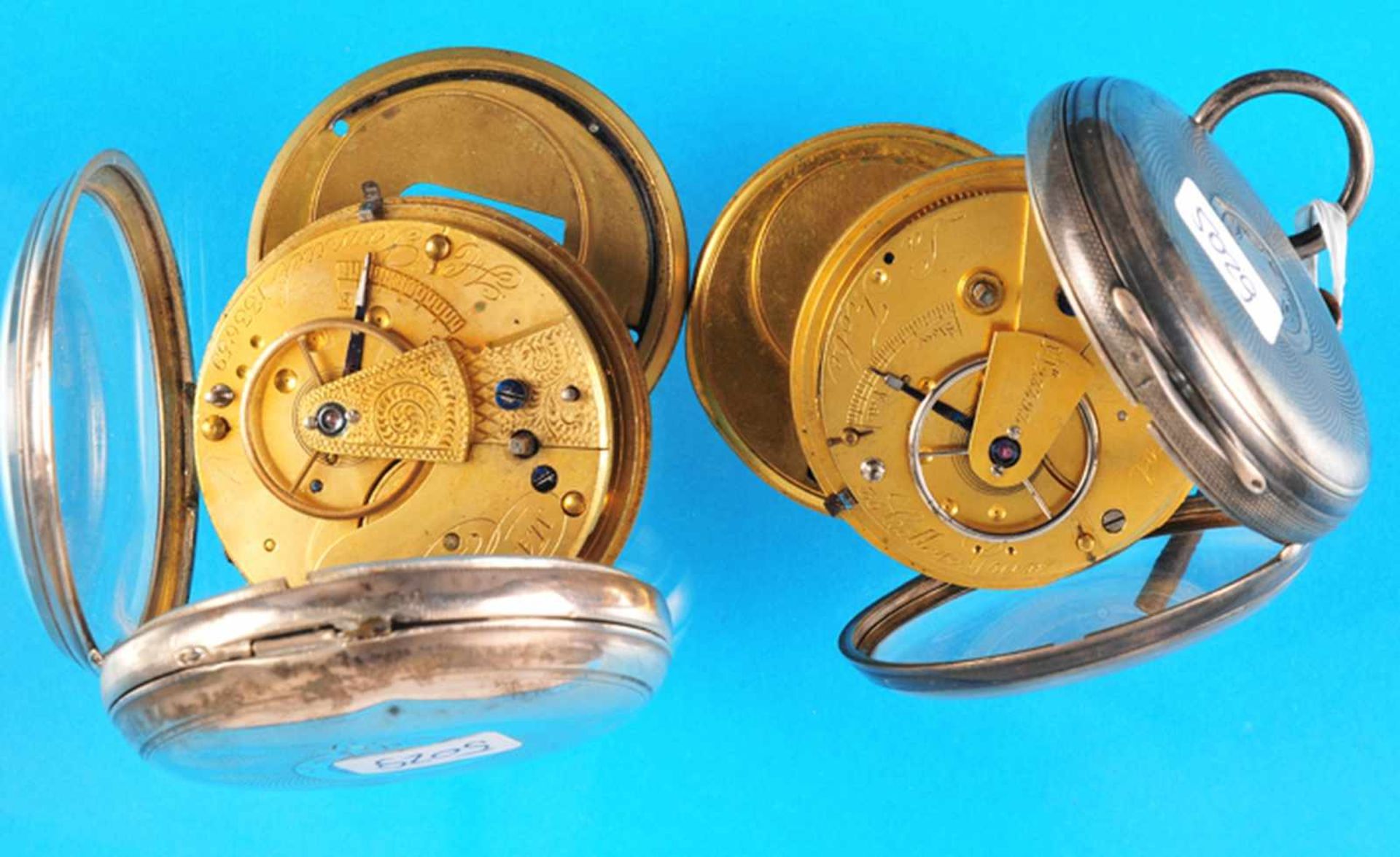 Bundle with 2 english silver pocket watches, La Trobe Bristol H. Samuel ManchesterKonvolut mit 2 - Bild 2 aus 2