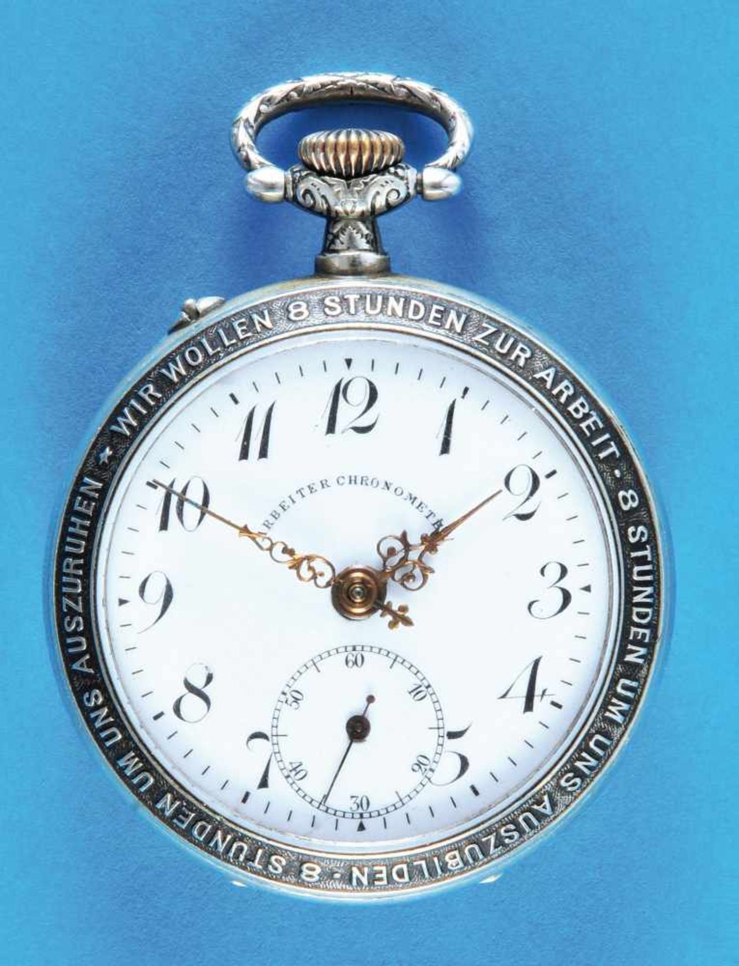 Metal pocket watch "Arbeiter Chronometer"Metalltaschenuhr mit der Bezeichnung „Arbeiter