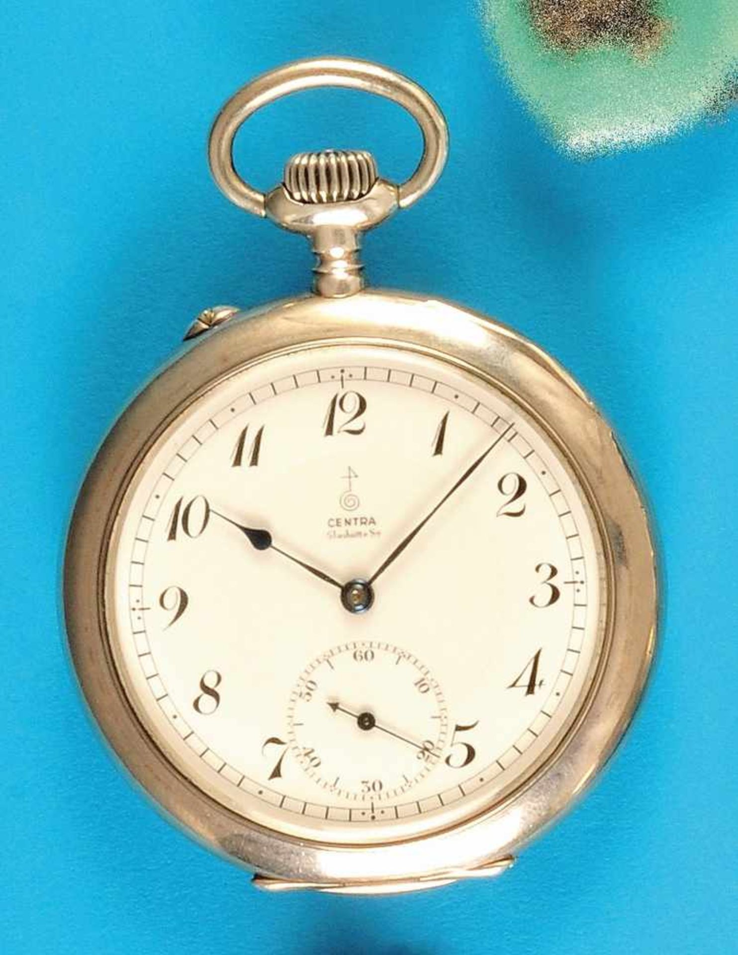 Silver pocket watch, Centra Glashütte SachsenSilbertaschenuhr, Centra Glashütte Sachsen, glattes - Bild 2 aus 2