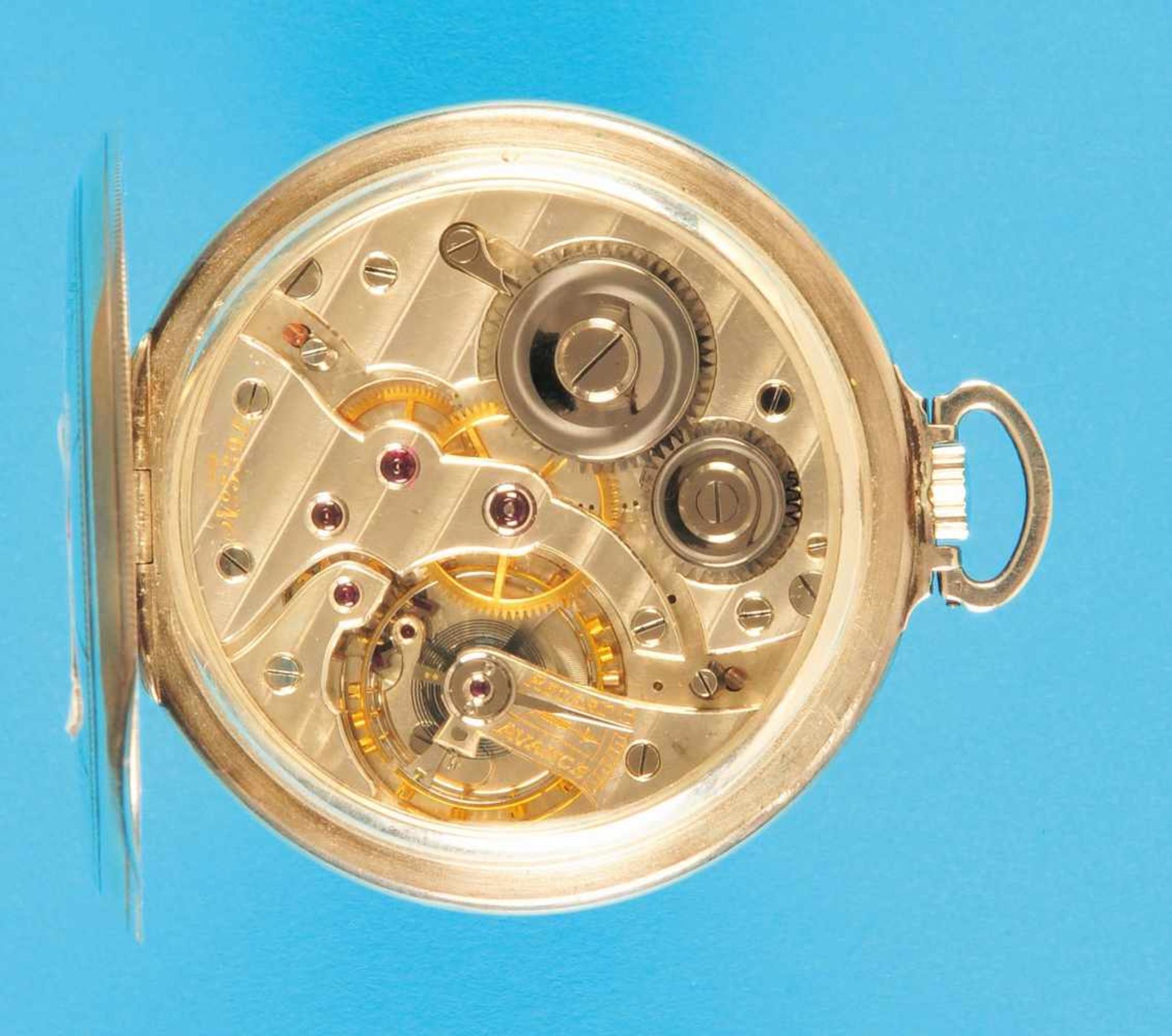 Silver pocket watch, Urania IWCSilbertaschenuhr, Urania IWC, um 1930, mit Ornamenten graviertes