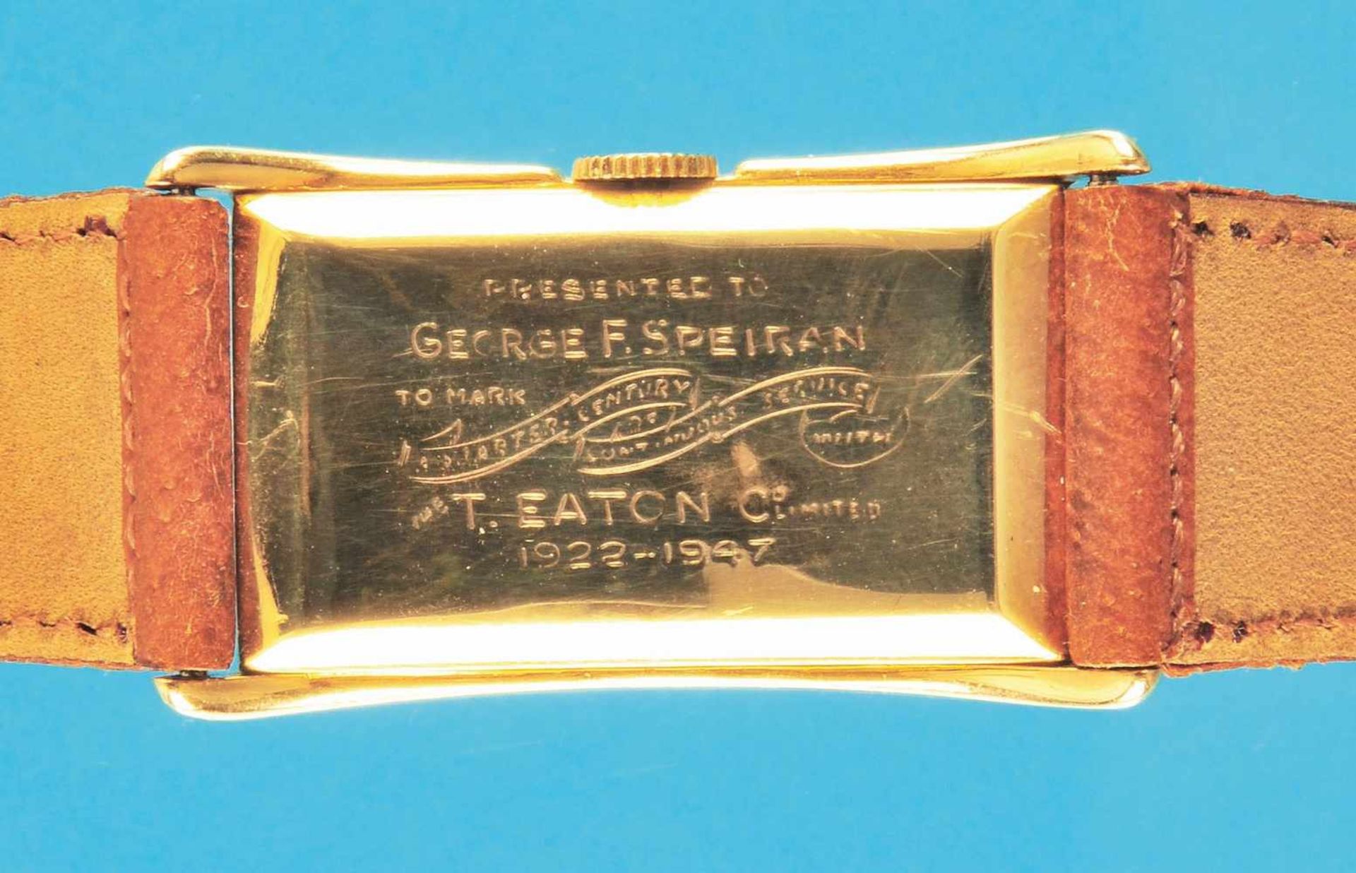 Rectangular golden wristwatch, Rolex Prince Brancard-ObservatoryRechteckige Goldarmbanduhr, Rolex - Bild 2 aus 3