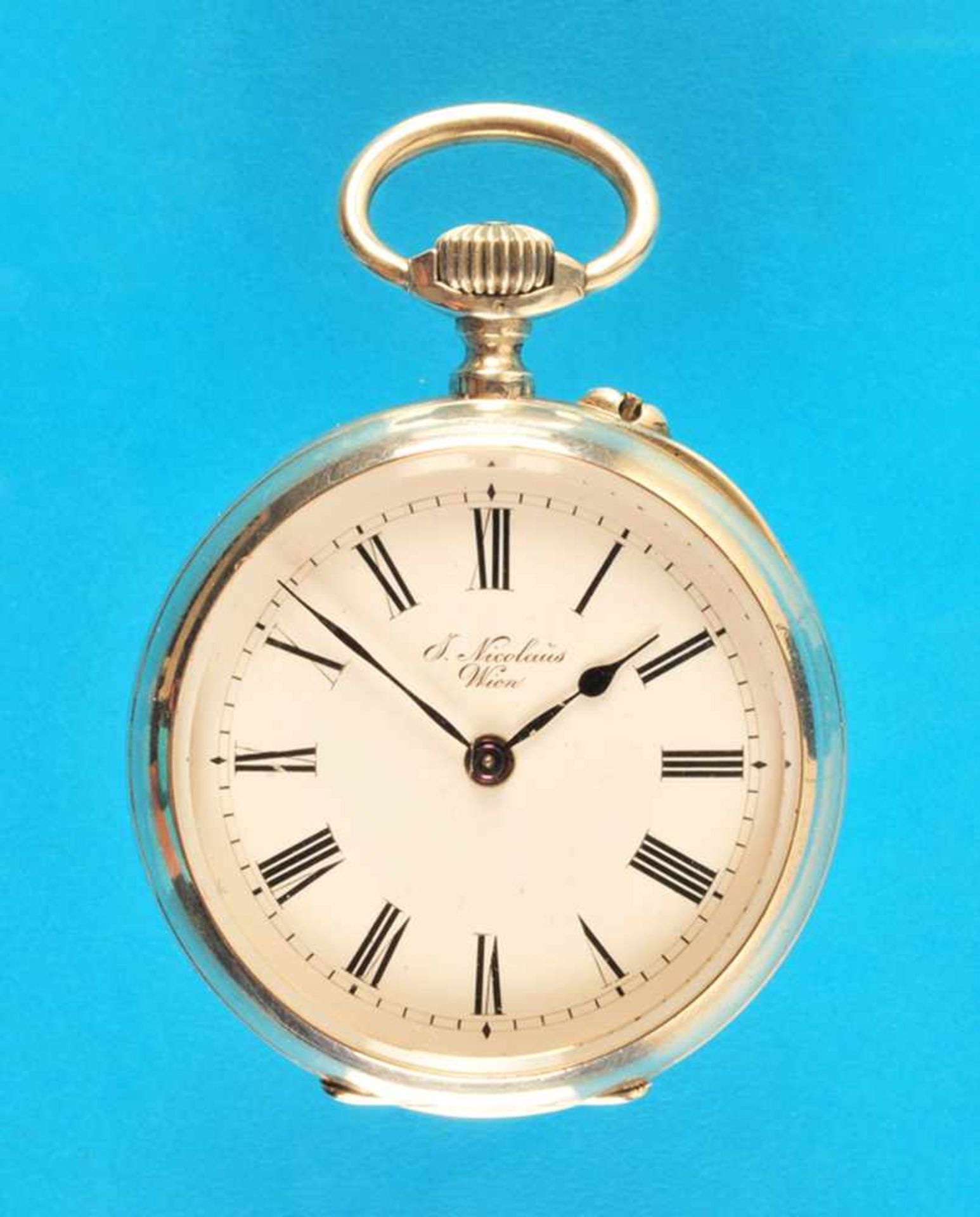 Silver pocket watch, J. Nicolaus, ViennaSilbertaschenuhr, J. Nicolaus Wien, guillochiertes