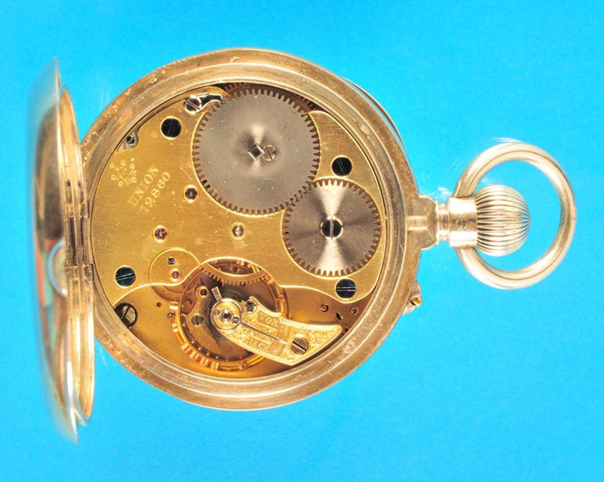 Silver pocket watch, Union GlockeSilbertaschenuhr, Union Glocke, glattes Gehäuse, Emailzifferblatt - Bild 2 aus 2