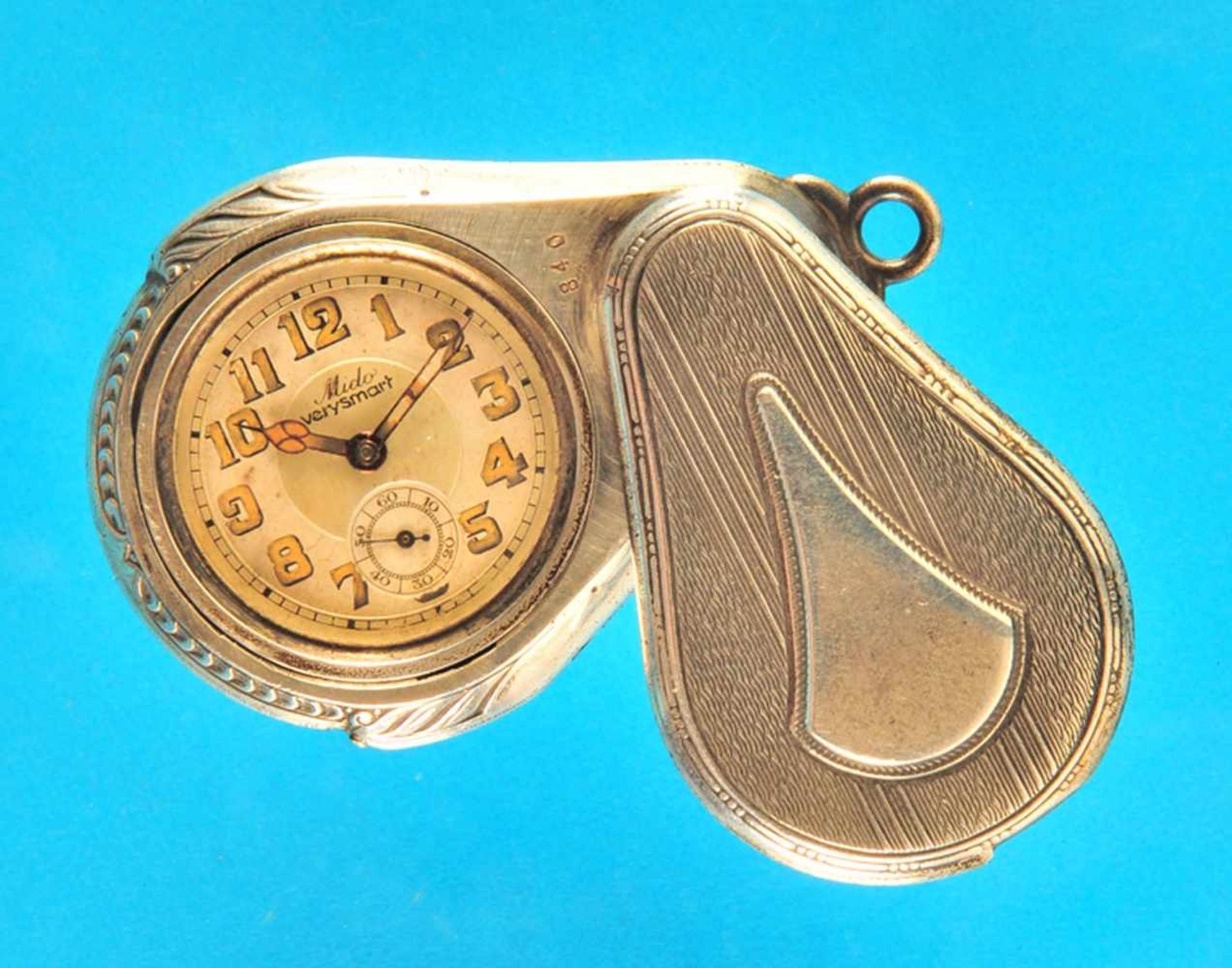 Mido Verysmart sterling pocket watch Mido Verysmart Sterling-Silbertaschenuhr in Tropfenform, mit