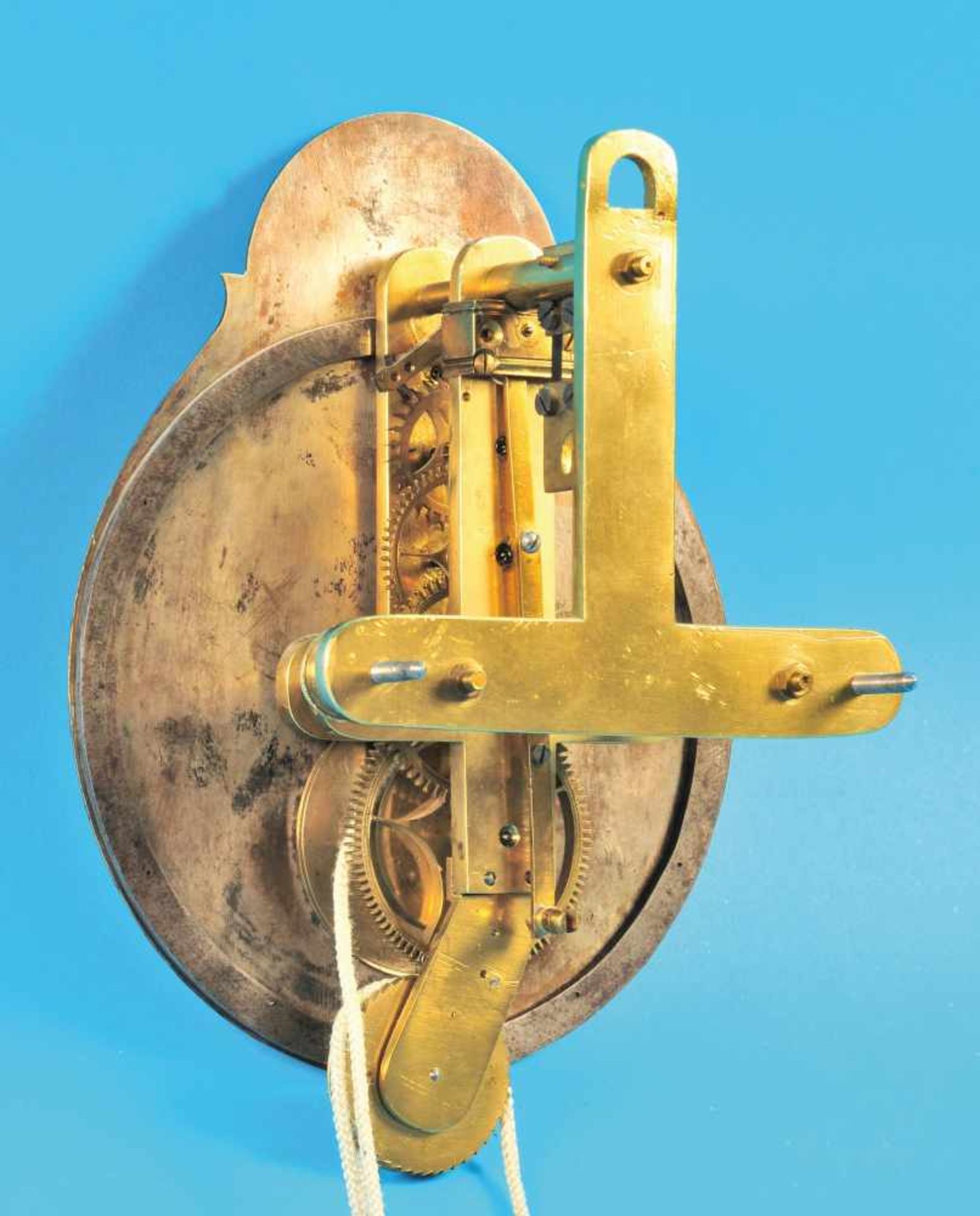 Precision pendulum lang case clock from Saxony mit cross-shape movement and Huygens'schem winding - Bild 2 aus 4