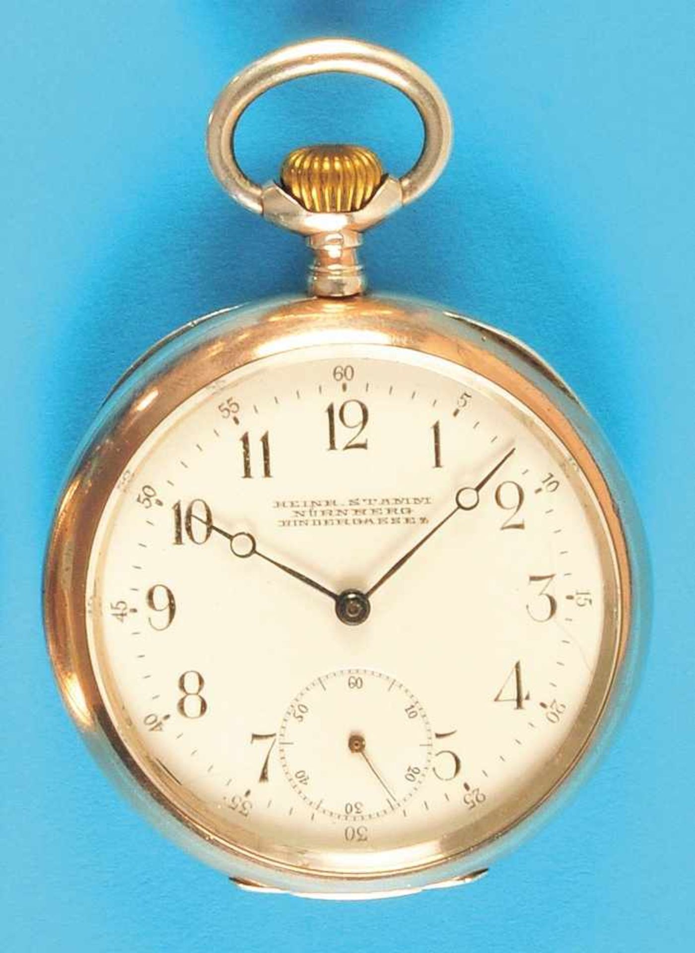 Silver pocket watch, Omega, Heinrich Stamm NürnbergSilbertaschenuhr, Omega, Heinrich Stamm Nürnberg,
