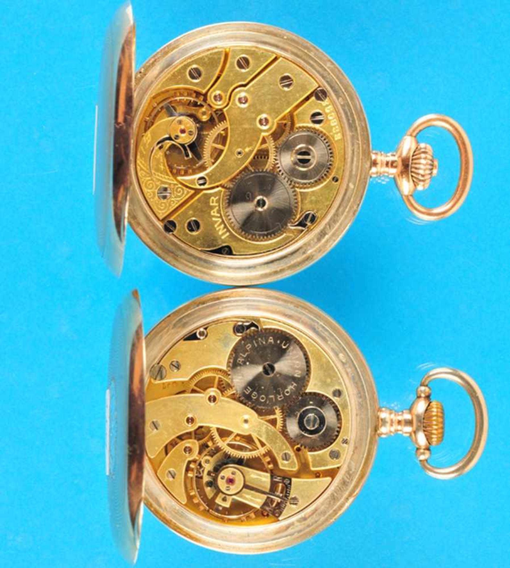 Bundle with 4 silver pocket watchesKonvolut mit 4 silbernen Taschenuhren, 2 davon mit - Image 4 of 4