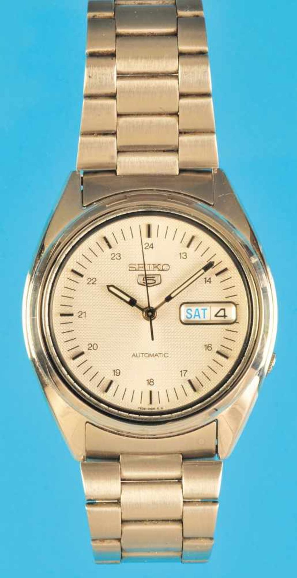 Seiko steel wristwatch with manual, AutomaticSeiko Stahlarmbanduhr mit Bedienungsanleitung,