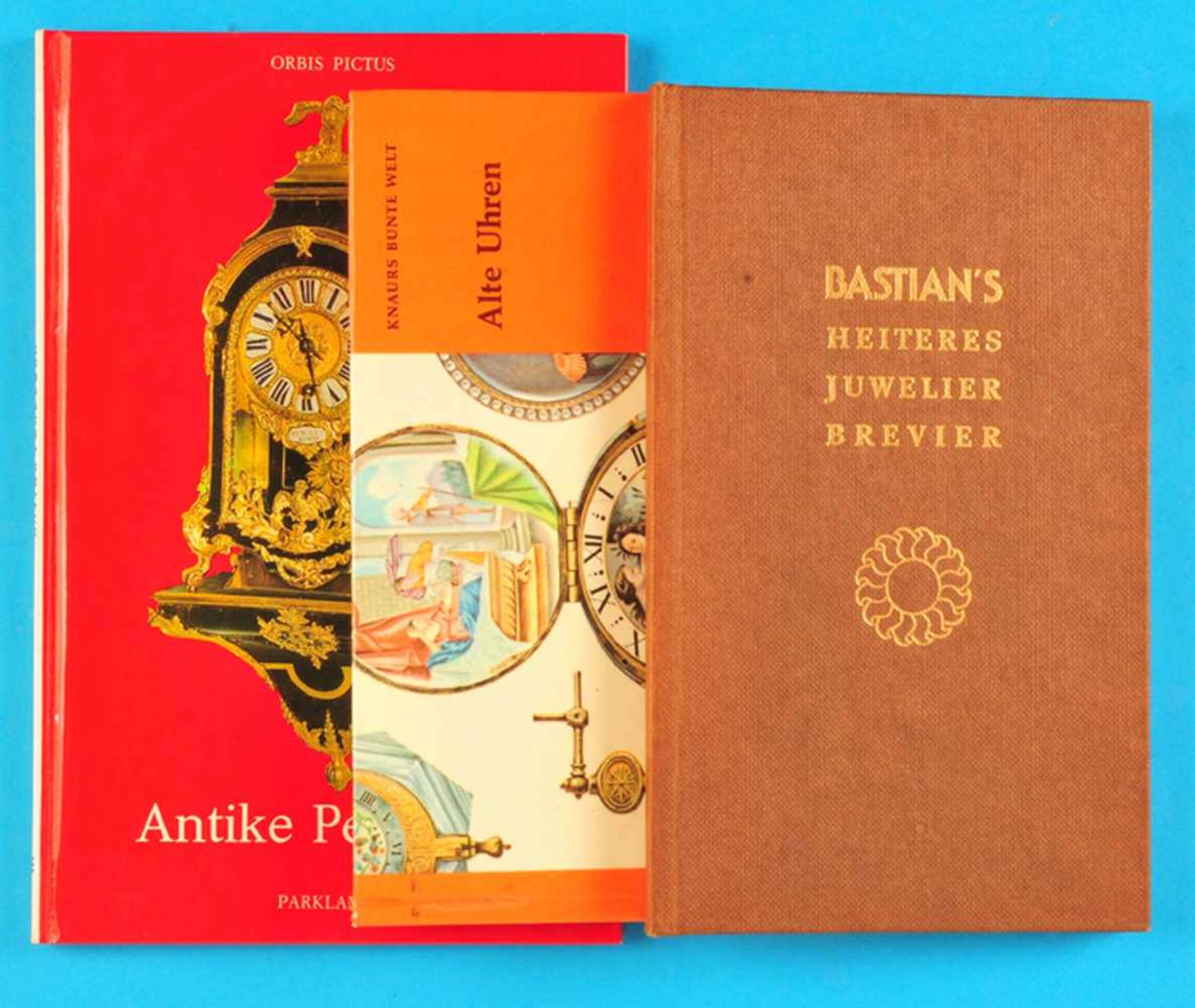 Bundle with 3 little books: „Bastian’s heiteres Juwelier Brevier“, „Knaurs bunte Welt, Alte