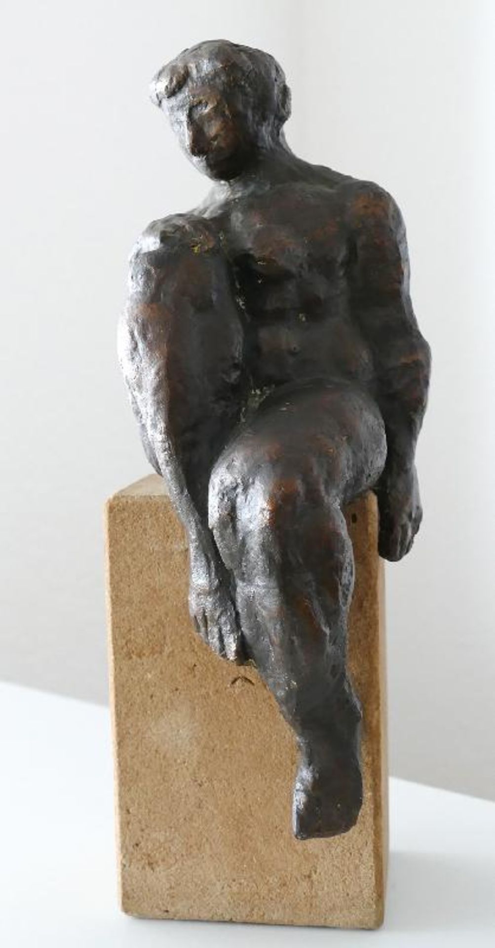 Stötzer, Werner (Sonneberg/Thüringen 1931 - 2010 Alt-Langsow)SitzendeBronze mit schwarzbrauner - Image 2 of 7