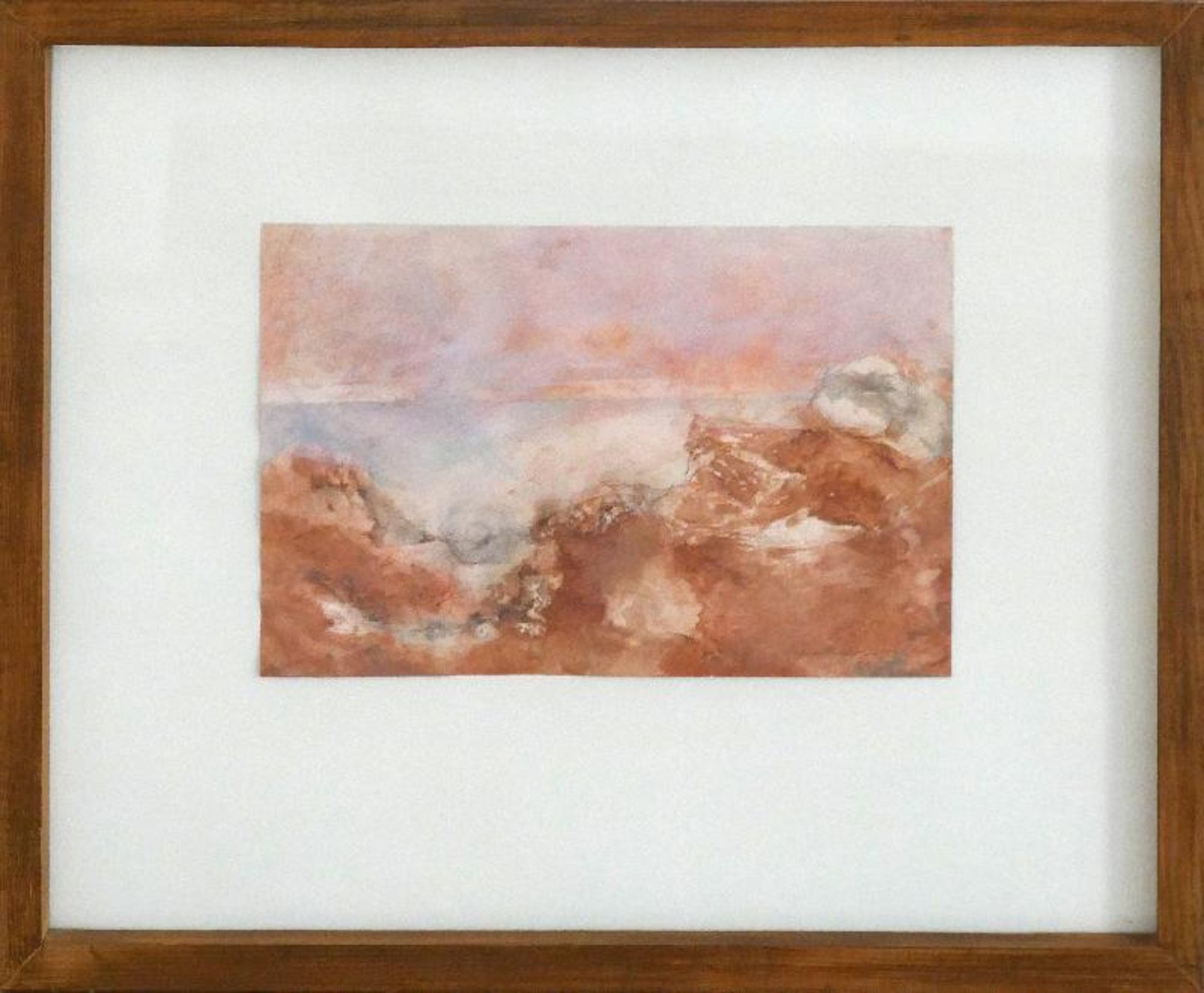 Weinke, Norbert (Pasewalk 1929 - 1999 Berlin)Roter Himmel im Herbst am MeerAquarell, 1984, 195 x - Bild 2 aus 2