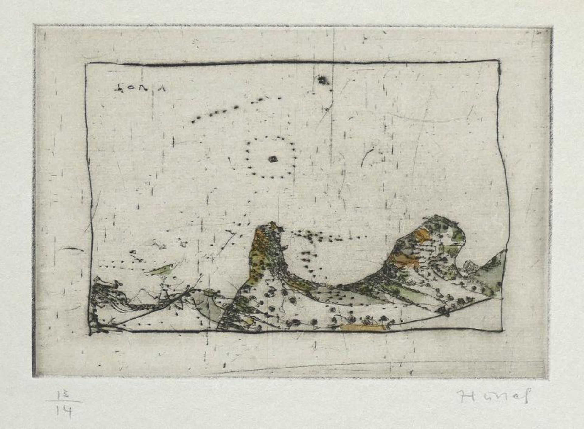 Hussel, Horst (Greifswald 1934 - 2017 Berlin)Landschaften in KaltnadelKünstlerbuch mit acht