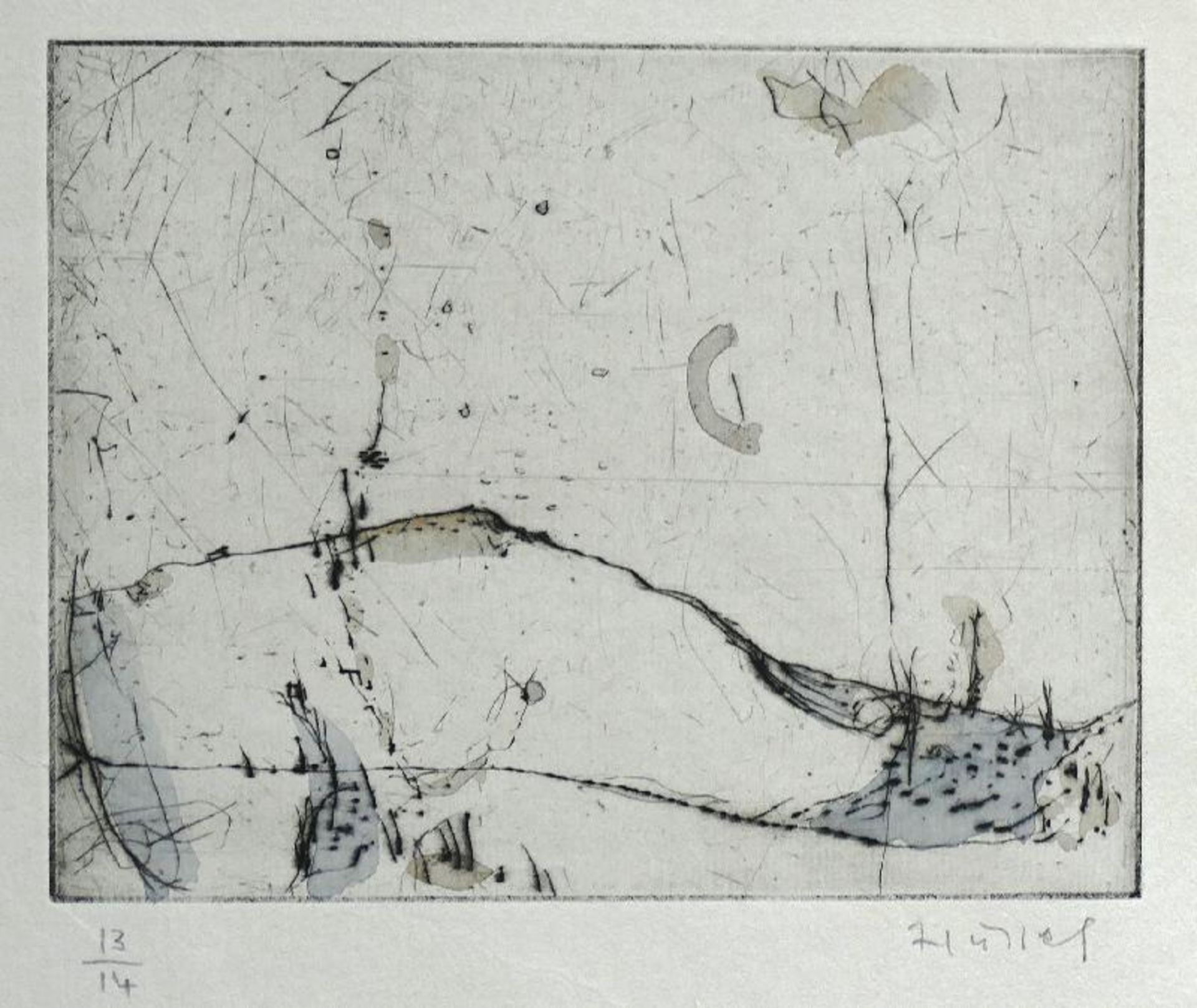 Hussel, Horst (Greifswald 1934 - 2017 Berlin)Landschaften in KaltnadelKünstlerbuch mit acht - Bild 4 aus 4