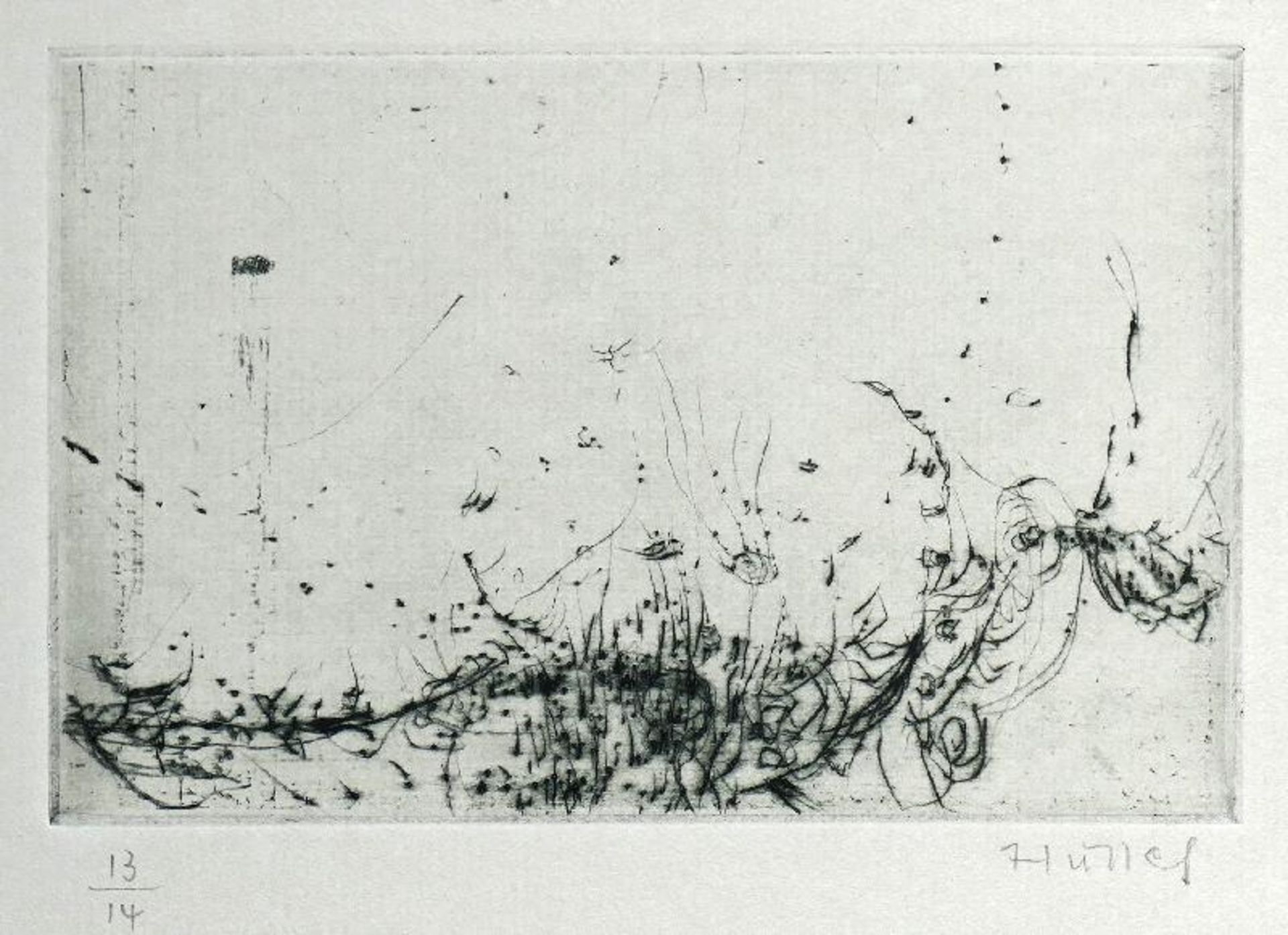 Hussel, Horst (Greifswald 1934 - 2017 Berlin)Landschaften in KaltnadelKünstlerbuch mit acht - Bild 3 aus 4