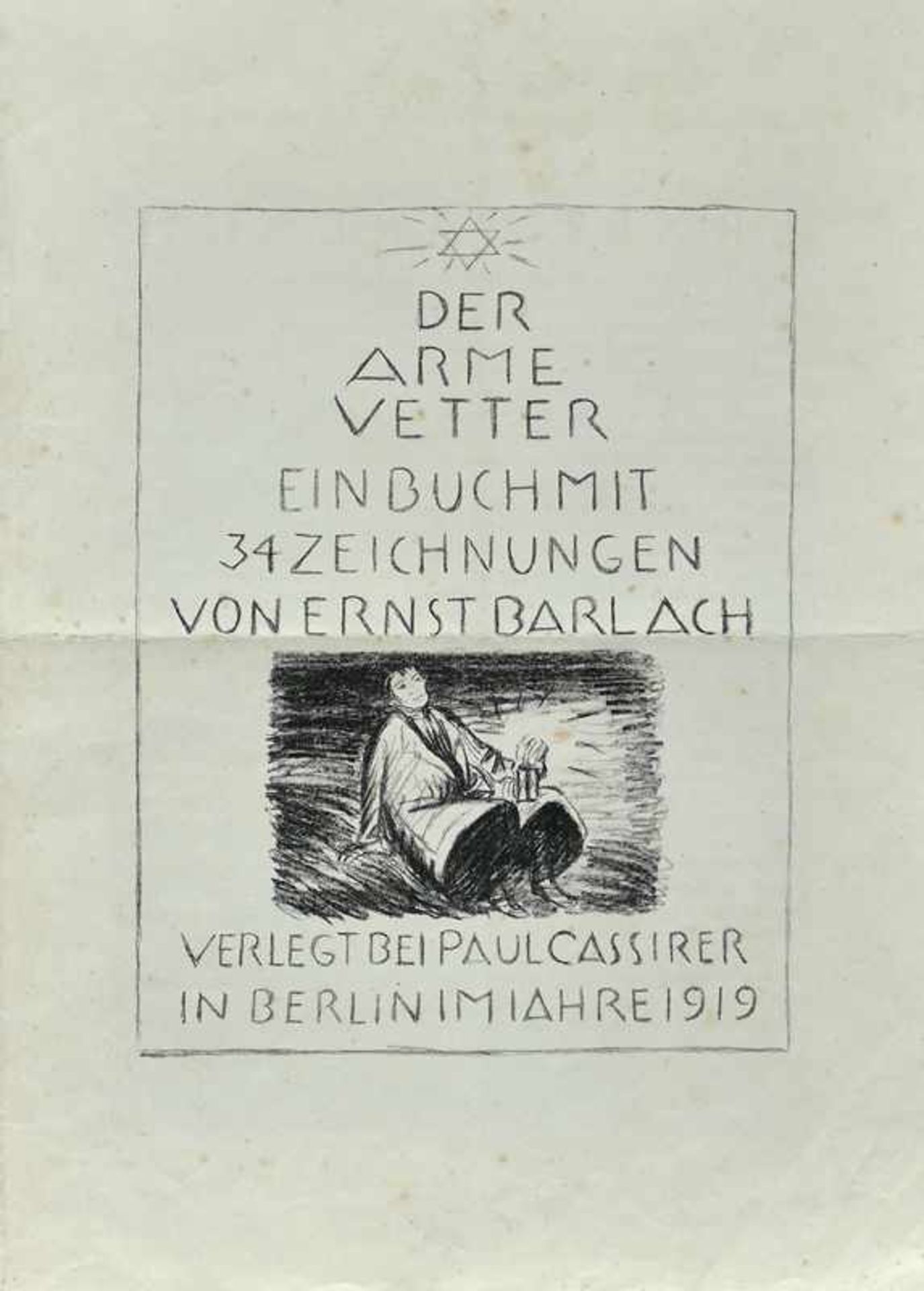 Barlach, Ernst (Wedel/Holstein 1870 - 1938 Rostock)Subskriptionseinladung zu „Der arme Vetter“