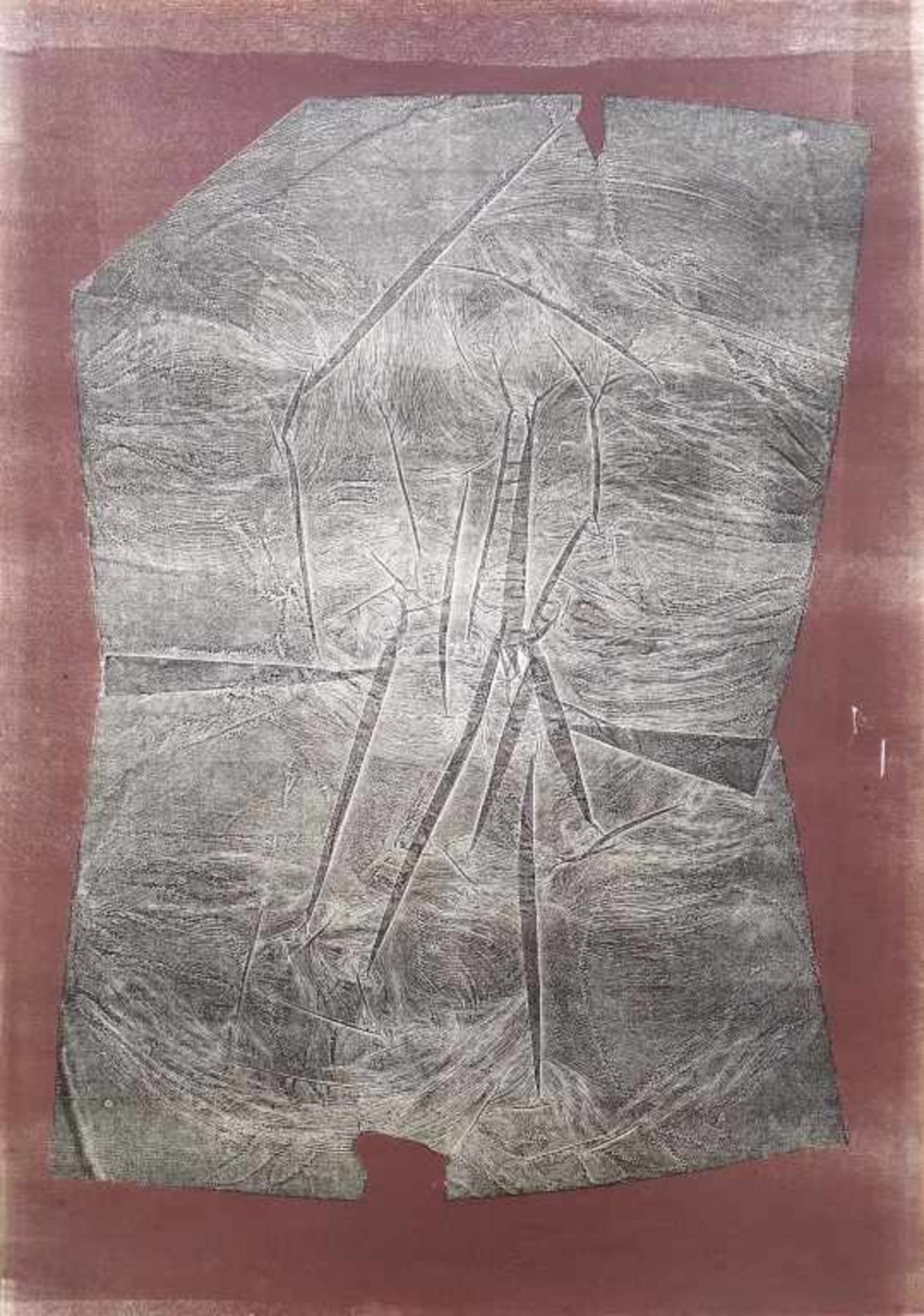 DENNHARDT, KLAUS: "Komposition auf Braun", 1984Monotypie auf Velin72,5 x 51,0 cmsigniert, datiert