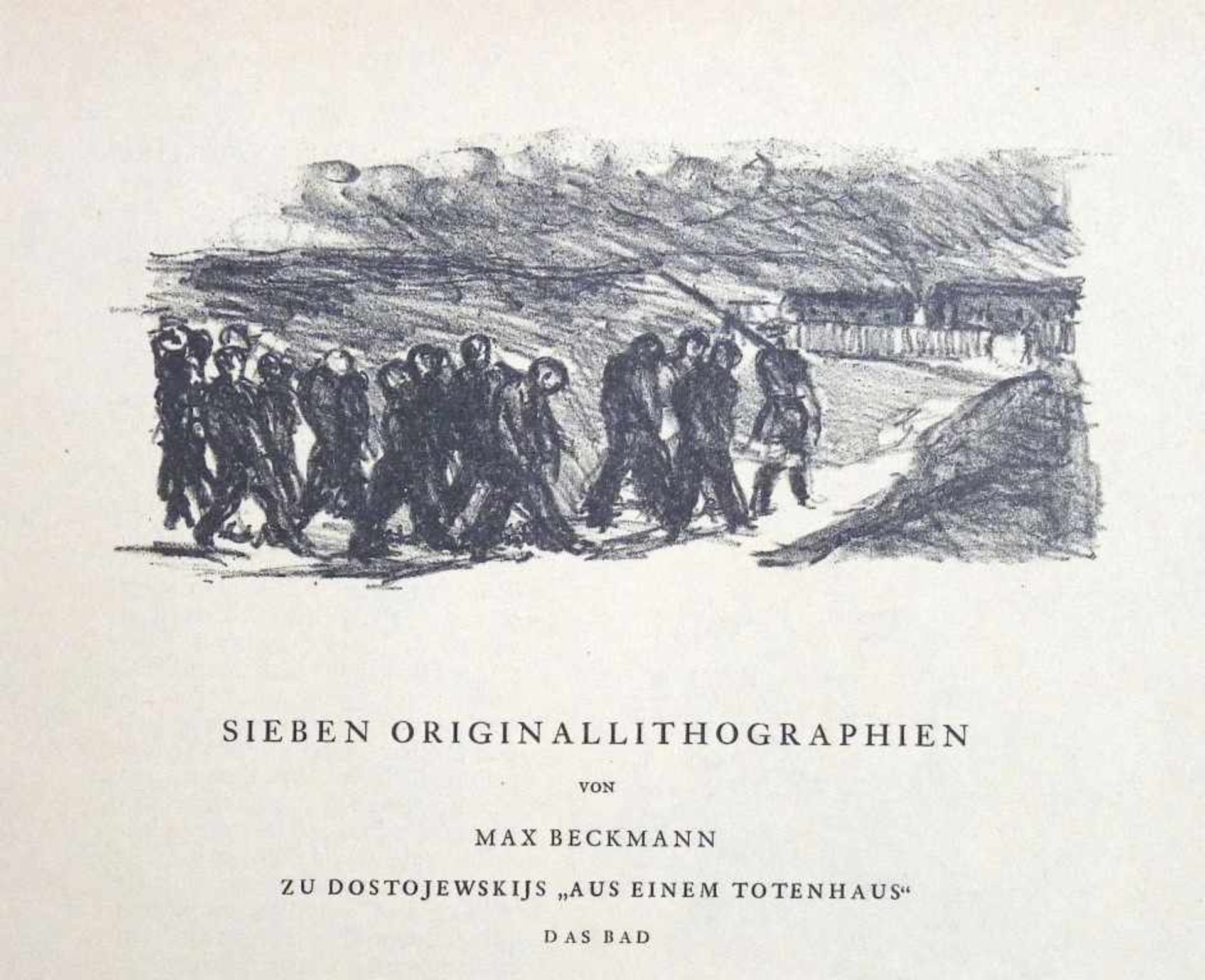 BECKMANN, MAX: zu Dostojewski: "Aus einem Totenhaus", 19127 Lithografien, alle auf Japanverschiedene - Bild 2 aus 8