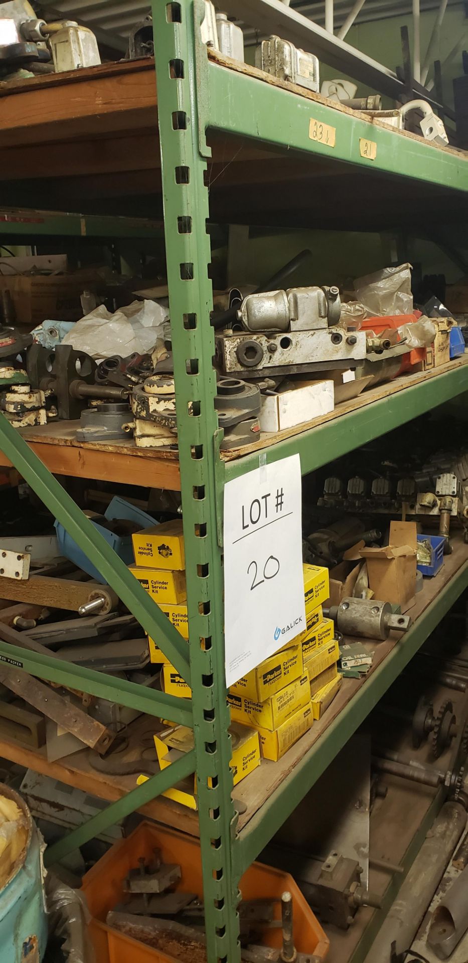 Complete rack full of miscellaneous Meyer's Case Packer parts ...