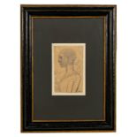 Sironi Mario (Sassari 1985- 1961 Milano) Half-length of woman 25 x 16 pencil on paper in frame.