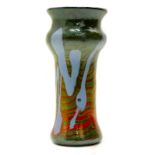 Vase in colored glass paste Jugendstil. H cm 25