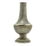 Silver vase, Olbia punch, XX Century embossed work H 33 cm