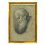 Pierina Cazzani, Friar with beard, 56X39 pencil on paper Signed and dated Cazzani 1904