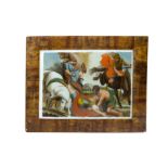 Sicilian painter of the end of XVIII century. Saulo and the horse. 38x51, glass painting