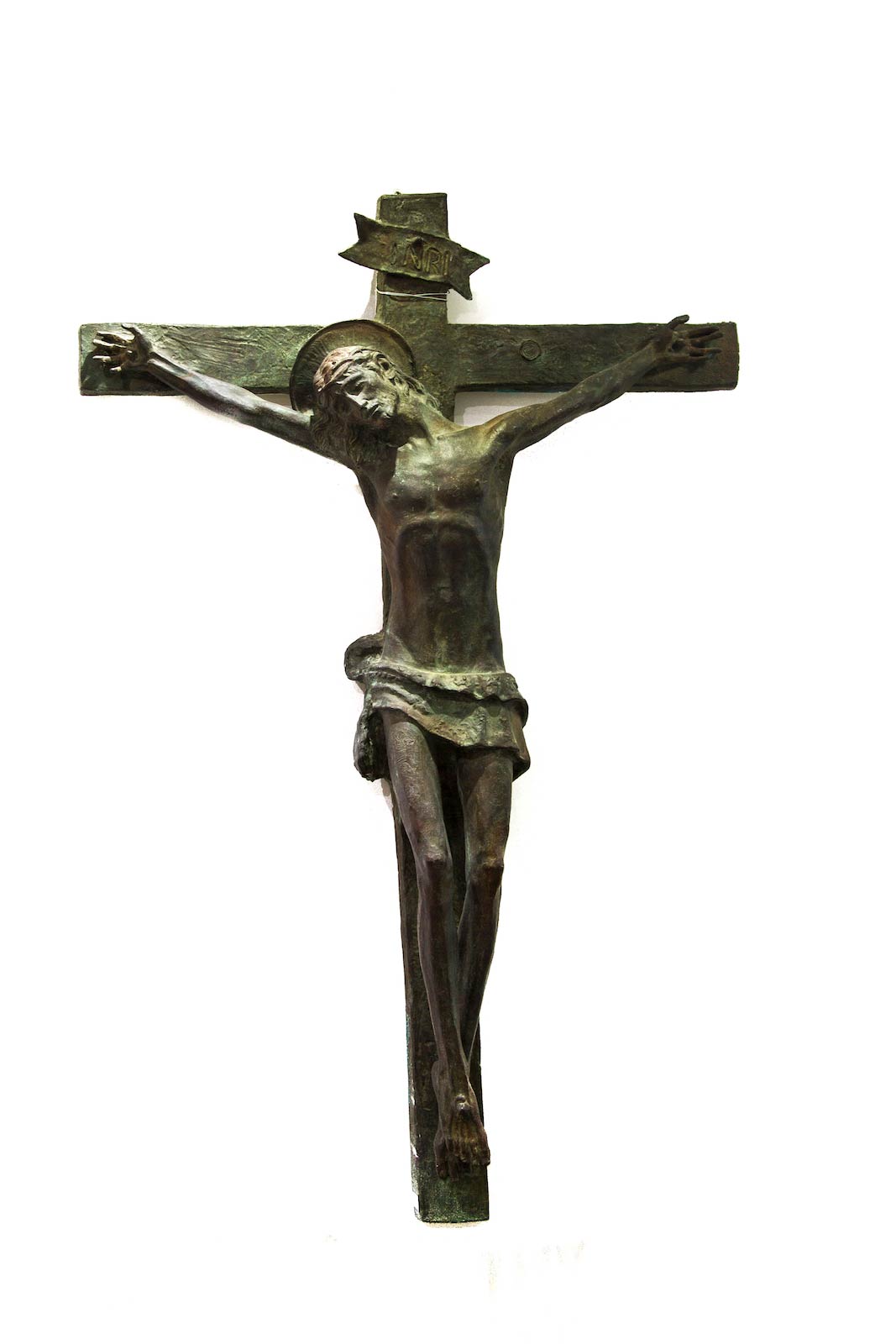 Nino Geraci (Palermo 1900-1980). Bronze crucifix. Cm 100x65 - Image 2 of 2