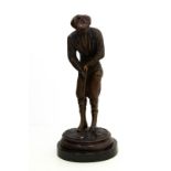 Sculptor of the XX century, golfer. Bronze sculpture. H Cm 32