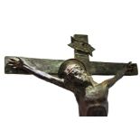 Nino Geraci (Palermo 1900-1980). Bronze crucifix. Cm 100x65
