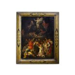 Painter of the XVIII Century. The transfiguration (copy from Raffaello). 51x40, oil on board.