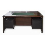 Gavina, Savena model, rare desk by A. e P. G. Castiglioni, from the 60s. Wood and lacquered metal
