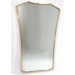 brass mirror, from the 40s, Gio Ponti style. H cm 80x60