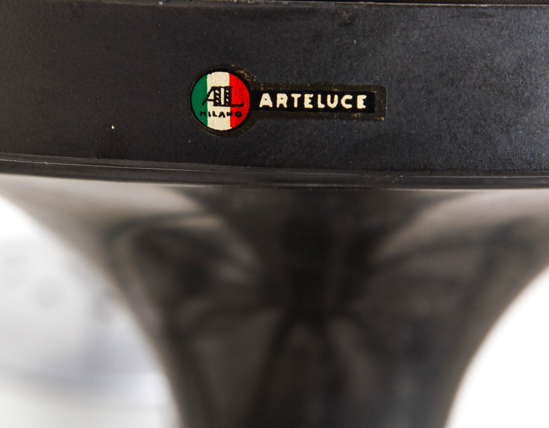 Arteluce, 1963, 2042/9 mod. Lacquered aluminum lamp with frosted glass. Arteluce original label. H - Image 9 of 9