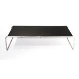 Gavina, designed by Marcel Breuer, Laccio model. Tubolar chrome coffee table with laminated top. H