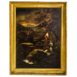 Italian painter from the 18th century. Cherries harvesting. 98x75, oil paint on canvas